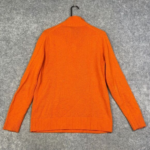 Bonobos Sweater Mens Small Slim Fit Orange 1/4 Zip Pullover 100% Lambswool - Picture 9 of 9